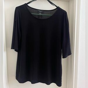 Grace Black Blouse short sleeve size Medium